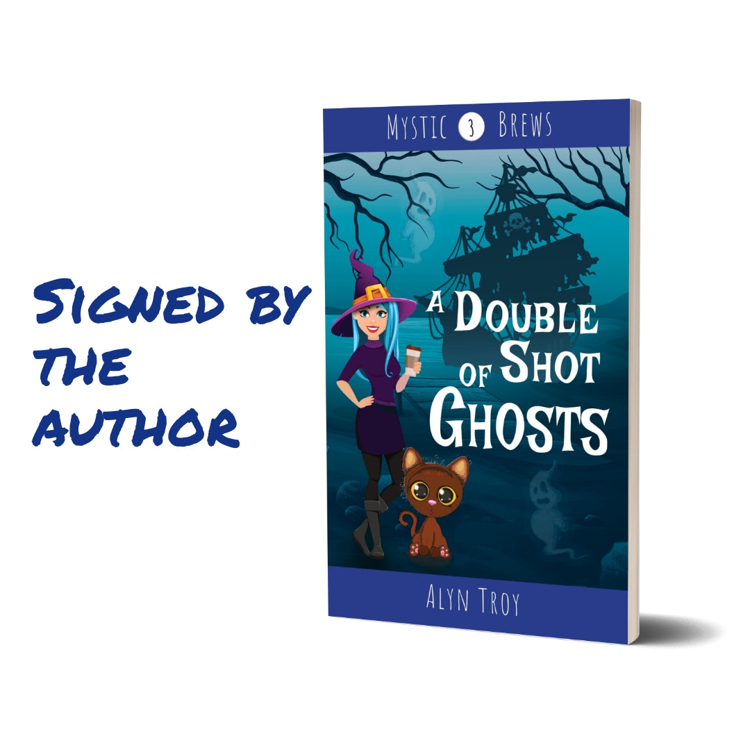 Signed Copy A Double Shot of Ghosts MB#3 PAPERBACK