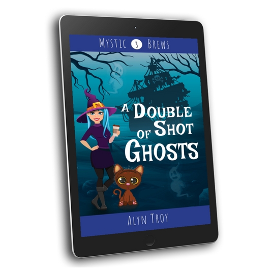 A double shot of ghosts ebook. Snarky Talking Cat cozy mystery