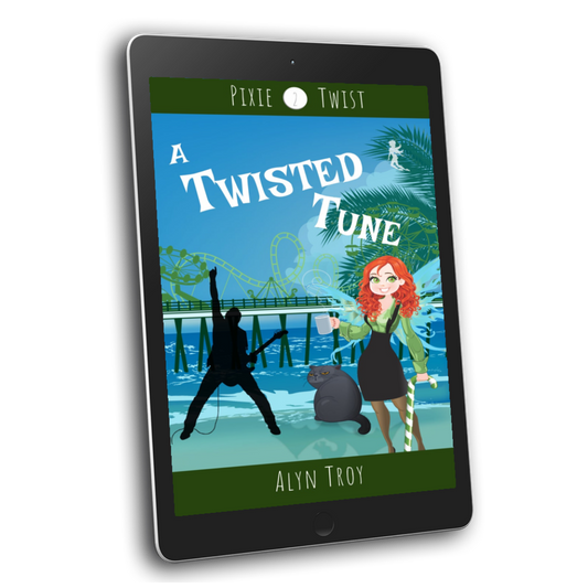 A Twisted Tune ebook cover. Cozy Mystery with a Pixie Twist